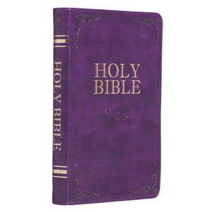 Personalized KJV Purple Faux Leather Deluxe Gift Bible Indexed King James Version